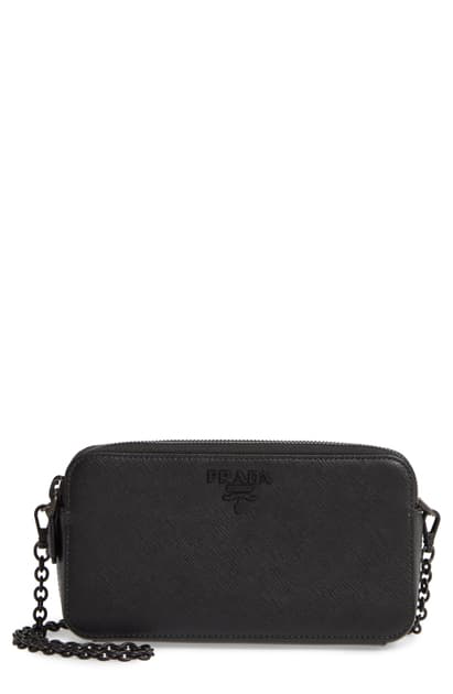 prada double compartment crossbody