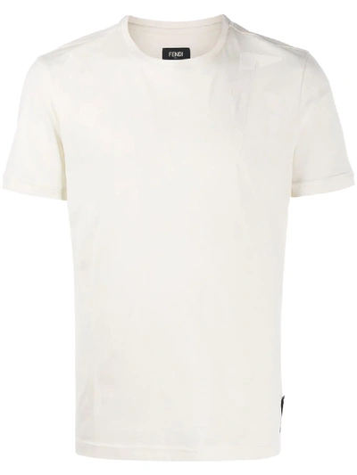 Shop Fendi T-shirt Mit "bag Bugs"-design In Neutrals
