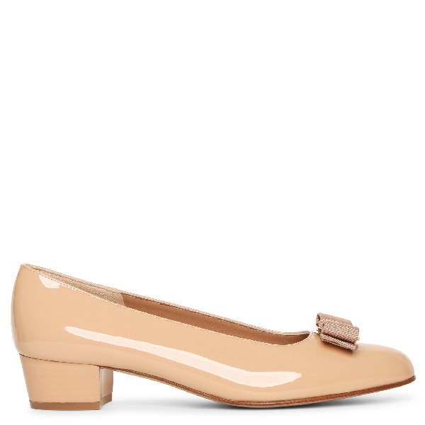 salvatore ferragamo vara dots mesh pumps