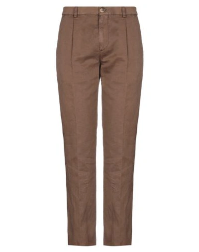 Shop Brunello Cucinelli Casual Pants In Cocoa