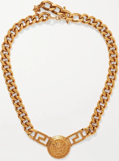 Shop Versace Gold-tone Necklace