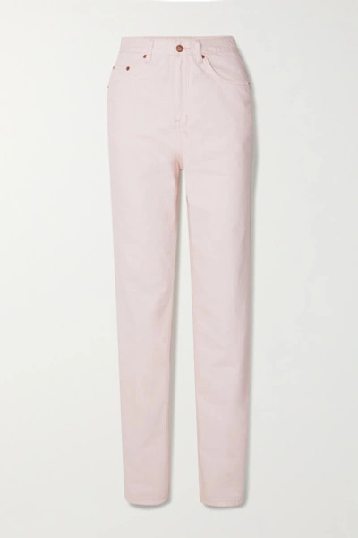 Shop Ksubi Playback High-rise Straight-leg Jeans In Pink