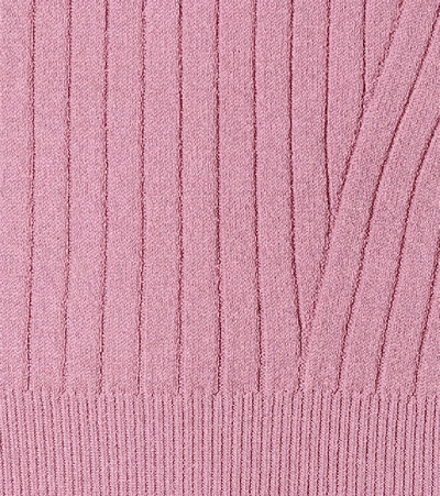 Shop Valentino Ribbed-knit Sweater In Pink
