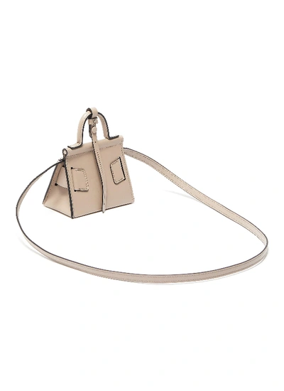 Shop Boyy 'mini Karl Charm' Leather Bag In White
