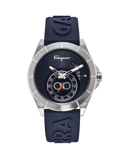 Shop Ferragamo Men's 43mm Logo-embossed Silicone Watch