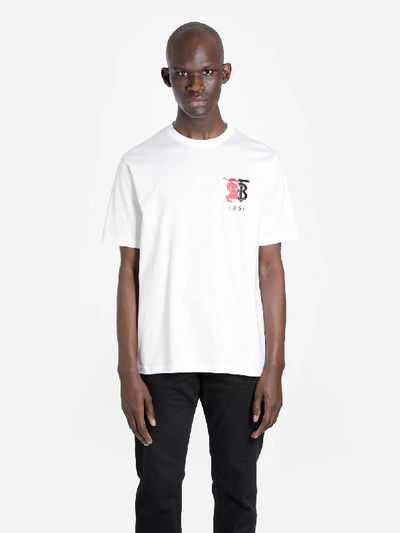 Shop Burberry T Shirts In White