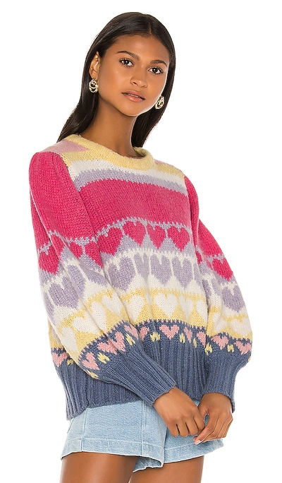 Shop Loveshackfancy Shirelle Pullover In Pink Icing