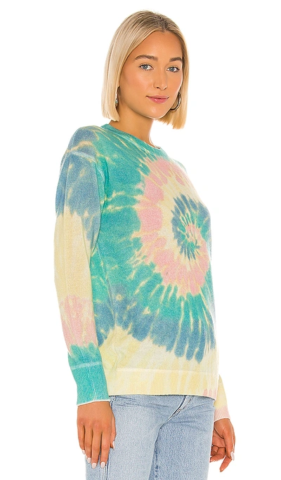 Shop Autumn Cashmere Pinwheel Tie Dye Crew Sweatshirt In Pastel Multi