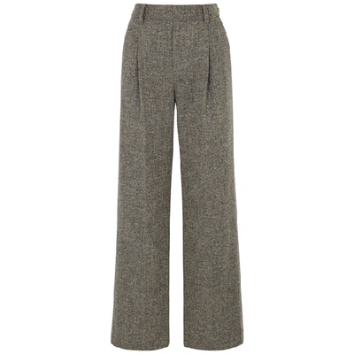 Shop Vince Grey Wide-leg Trousers In Dark Grey