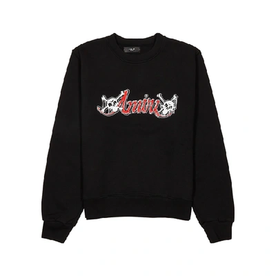 Shop Amiri Mötley Crüe Black Cotton-jersey Sweatshirt