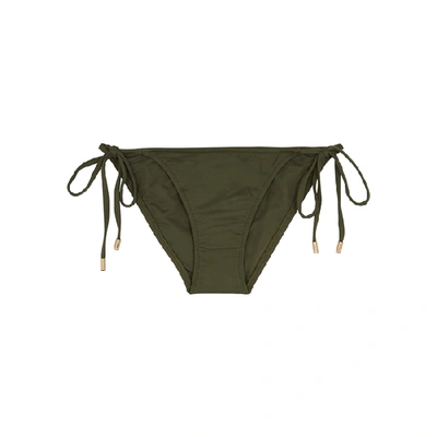 Shop Melissa Odabash Malibu Army Green Bikini Briefs In Olive