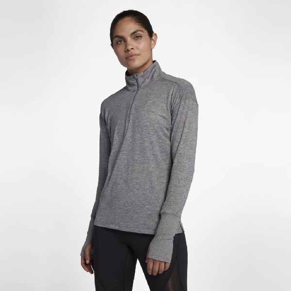 nike element half zip grey
