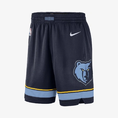 Nike Men's Navy 2019 And 20 Memphis Grizzlies Icon Edition Swingman Shorts In Blue