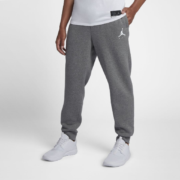 nike jordan jumpman cuffed joggers in grey