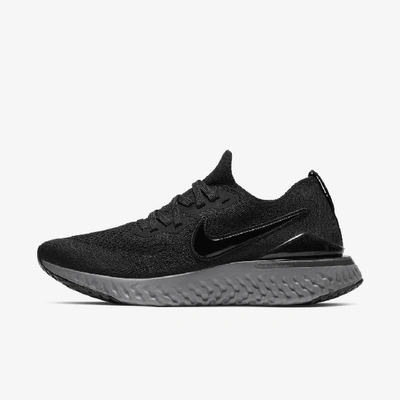 Shop Nike Epic React Flyknit 2 Women's Running Shoe (black) - Clearance Sale In Black,anthracite,gunsmoke,black
