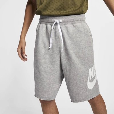 Shop Nike Men's  Sportswear Alumni French Terry Shorts In Grey