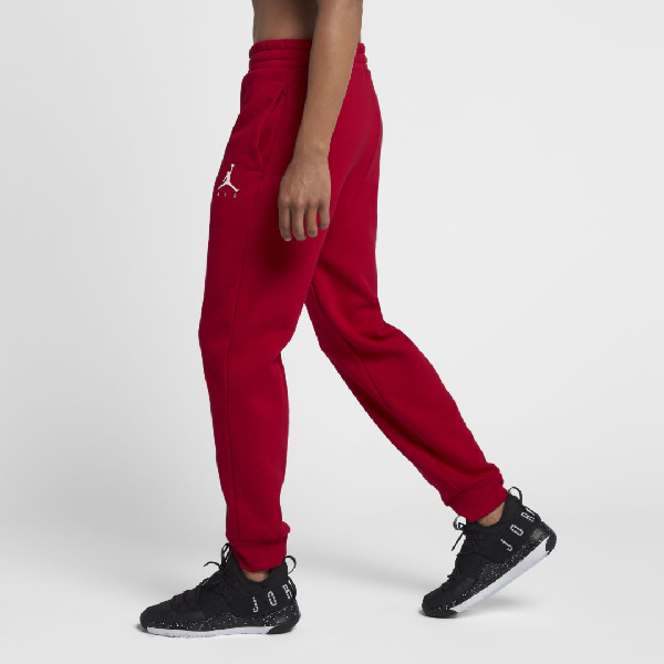 red and black jordan pants