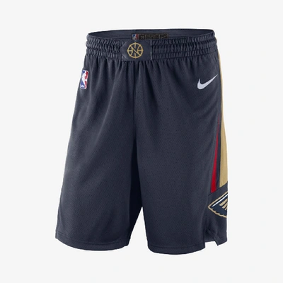 Shop Nike New Orleans Pelicans Icon Edition  Men's Nba Swingman Shorts In Blue