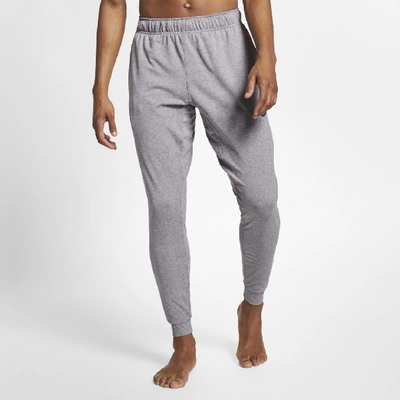Shop Nike Dri-fit Men's Yoga Pants In Gunsmoke,heather,black