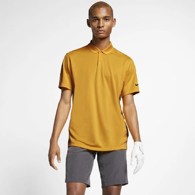 Shop Nike Dri-fit Victory Men's Golf Polo In Gold