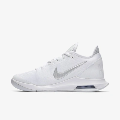 Nike Court Air Max Wildcard Women's Tennis Shoe In White/white/pure  Platinum/metallic Silver | ModeSens