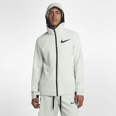 Nike Therma Flex Showtime Men's Full-zip Basketball Hoodie In White