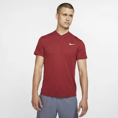 Shop Nike Court Dri-fit Men's Tennis Polo In Red