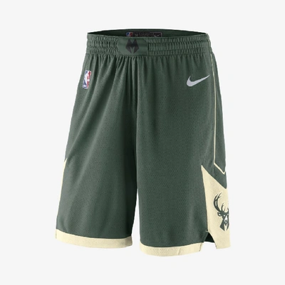 Shop Nike Milwaukee Bucks Icon Edition  Men's Nba Swingman Shorts In Green