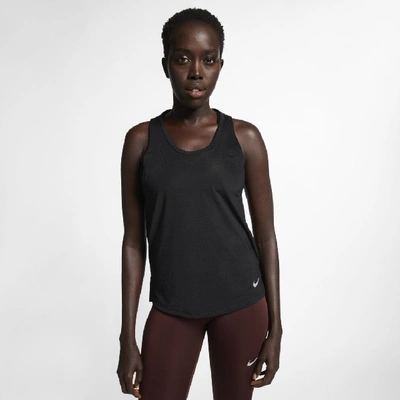 Shop Nike Breathe Miler Women's Running Tank In Black
