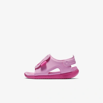Shop Nike Sunray Adjust 5 Infant/toddler Sandal (psychic Pink) - Clearance Sale In Psychic Pink,white
