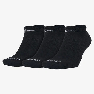 Shop Nike Unisex Everyday Plus Cushion Training No-show Socks (3 Pairs) In Black