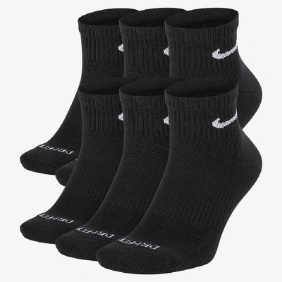 Shop Nike Men's Everyday Plus Cushioned Training Ankle Socks (6 Pairs) In Black