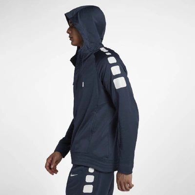 Nike Therma Elite Men's Basketball Hoodie In Blue | ModeSens