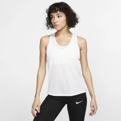 Shop Nike Breathe Miler Women's Running Tank (white) - Clearance Sale