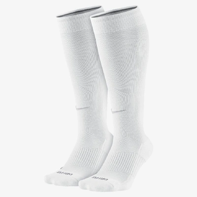 Shop Nike Performance Knee-high Baseball Socks In White,neutral Grey