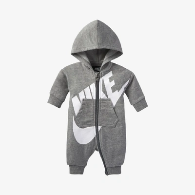 Shop Nike Baby (0-3m) Coverall In Grey