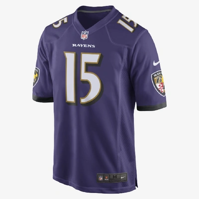 Shop Nike Nfl Baltimore Ravens (marquise Brown) Men's Game Football Jersey In Purple