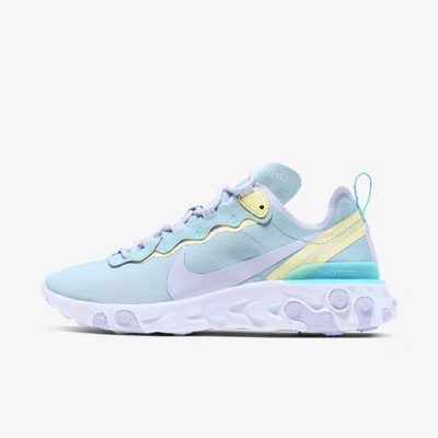 Shop Nike React Element 55 Women's Shoe In Ocean Cube/luminous Green/light Aqua/amethyst Tint