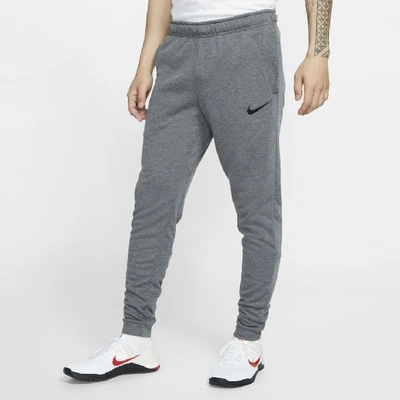 Shop Nike Dri-fit Men's Tapered Fleece Training Pants In Grey