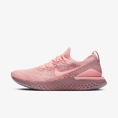 Shop Nike Epic React Flyknit 2 Women's Running Shoe (pink Tint) - Clearance Sale In Pink Tint,rust Pink,celestial Gold,pink Tint