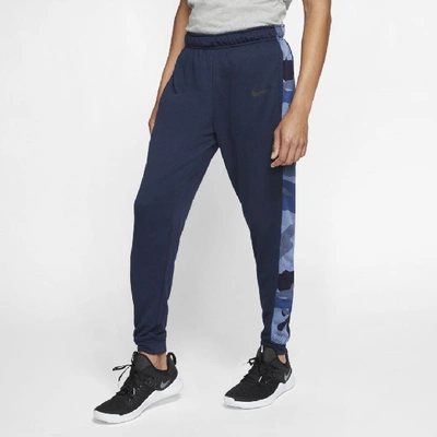 Shop Nike Dri-fit Men's Tapered Fleece Training Pants In Blue