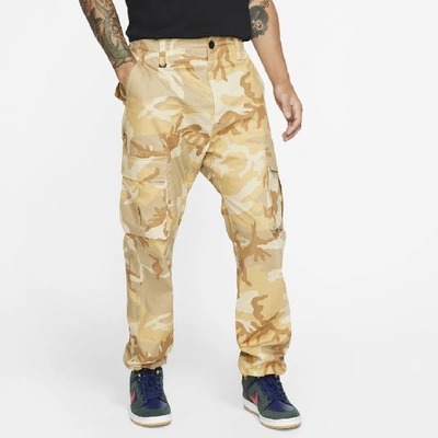 Shop Nike Sb Flex Ftm Men's Camo Skate Cargo Pants (desert Ore)