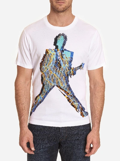 Shop Robert Graham Guitar Man T-shirt In White