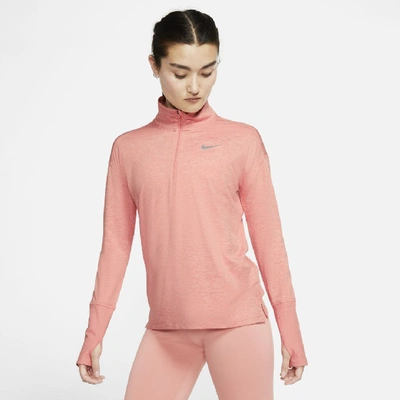 Shop Nike Element Women's Half-zip Running Top In Pink