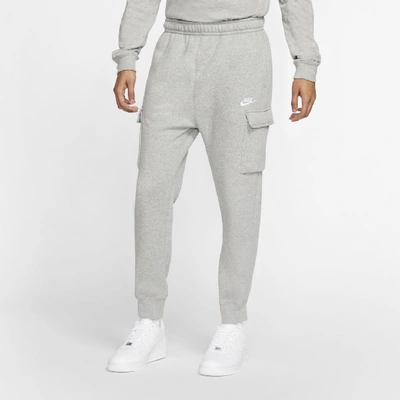 Shop Nike Men's  Sportswear Club Fleece Cargo Pants In Grey