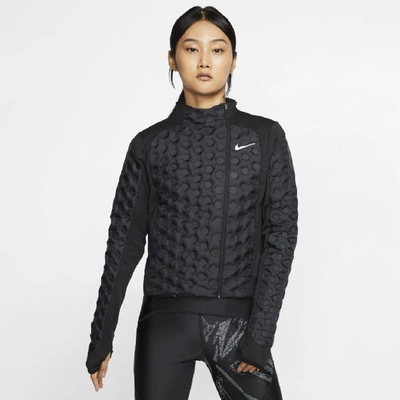 Shop Nike Aeroloft Women's Running Jacket In Black
