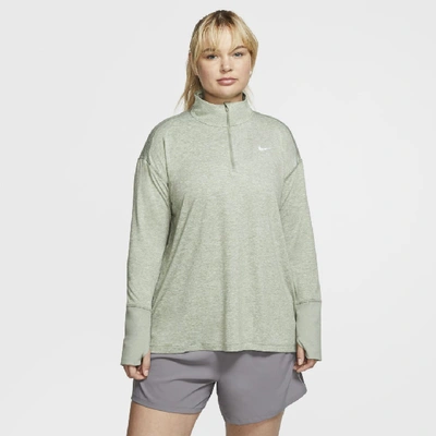 Shop Nike Element (plus Size) Women's Half-zip Running Top In Jade Stone