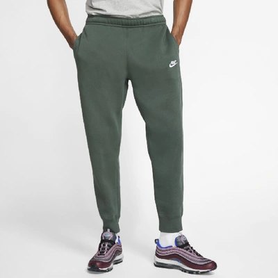 Shop Nike Sportswear Club Fleece Joggers In Galactic Jade,galactic Jade,white