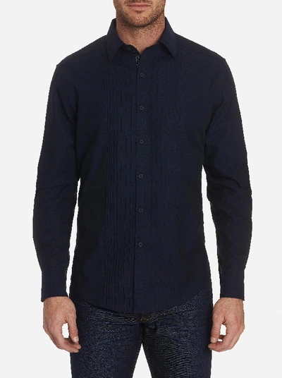 Shop Robert Graham Studio 54 Embroidered Sport Shirt In Navy