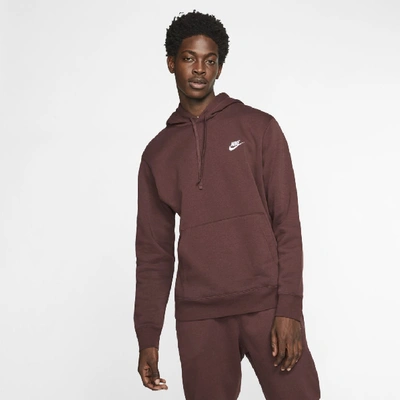 Shop Nike Sportswear Club Fleece Pullover Hoodie In Brown